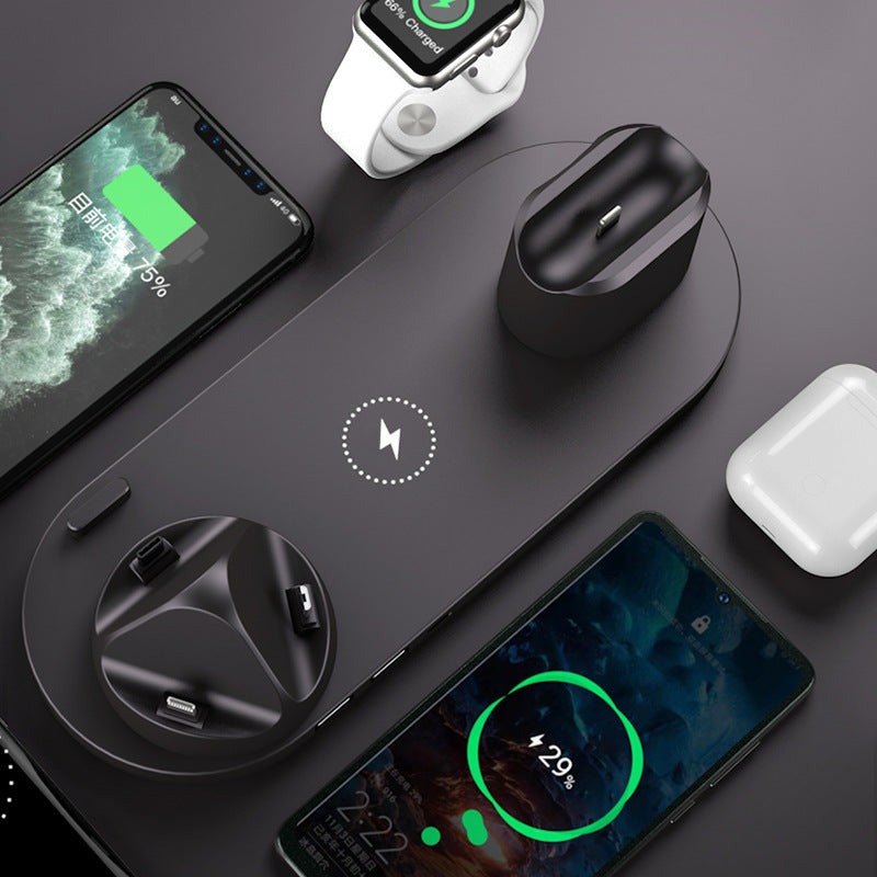 Wireless Charger For iPhone - Fast Charger - 6 In 1 Charging Dock Station