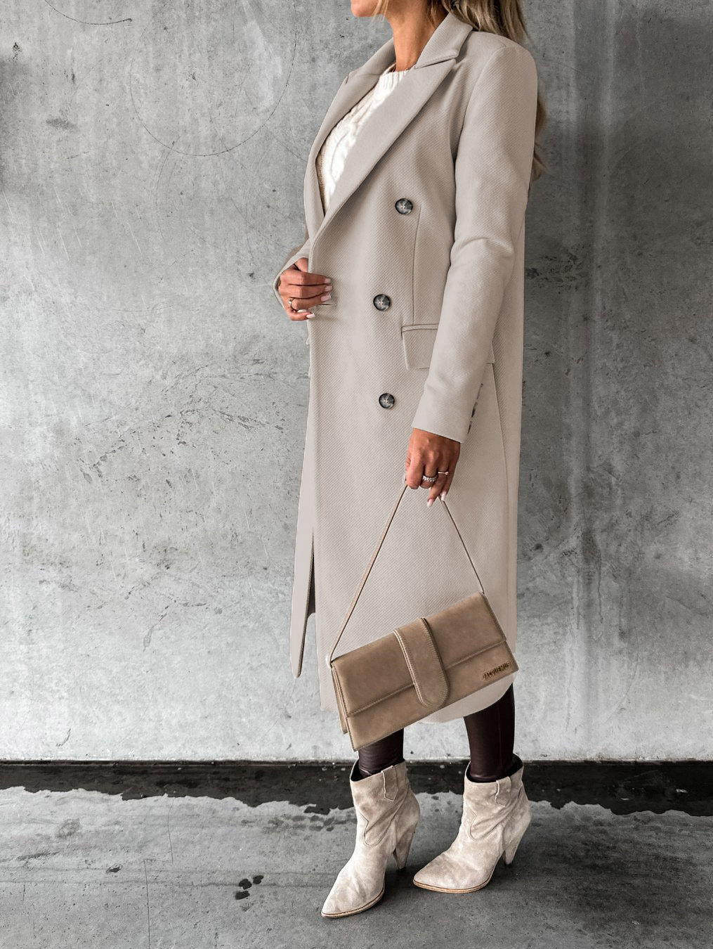 Long Sleeve Lapel Coat Winter Fashion