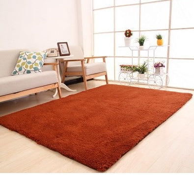 Living Room Rug Area Solid Carpet Fluffy