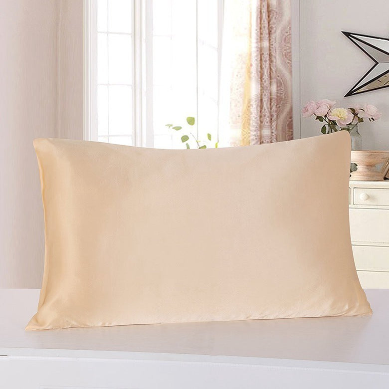 Pillowcase Satin Solid Colour Simulation Silk Single Pillowcase