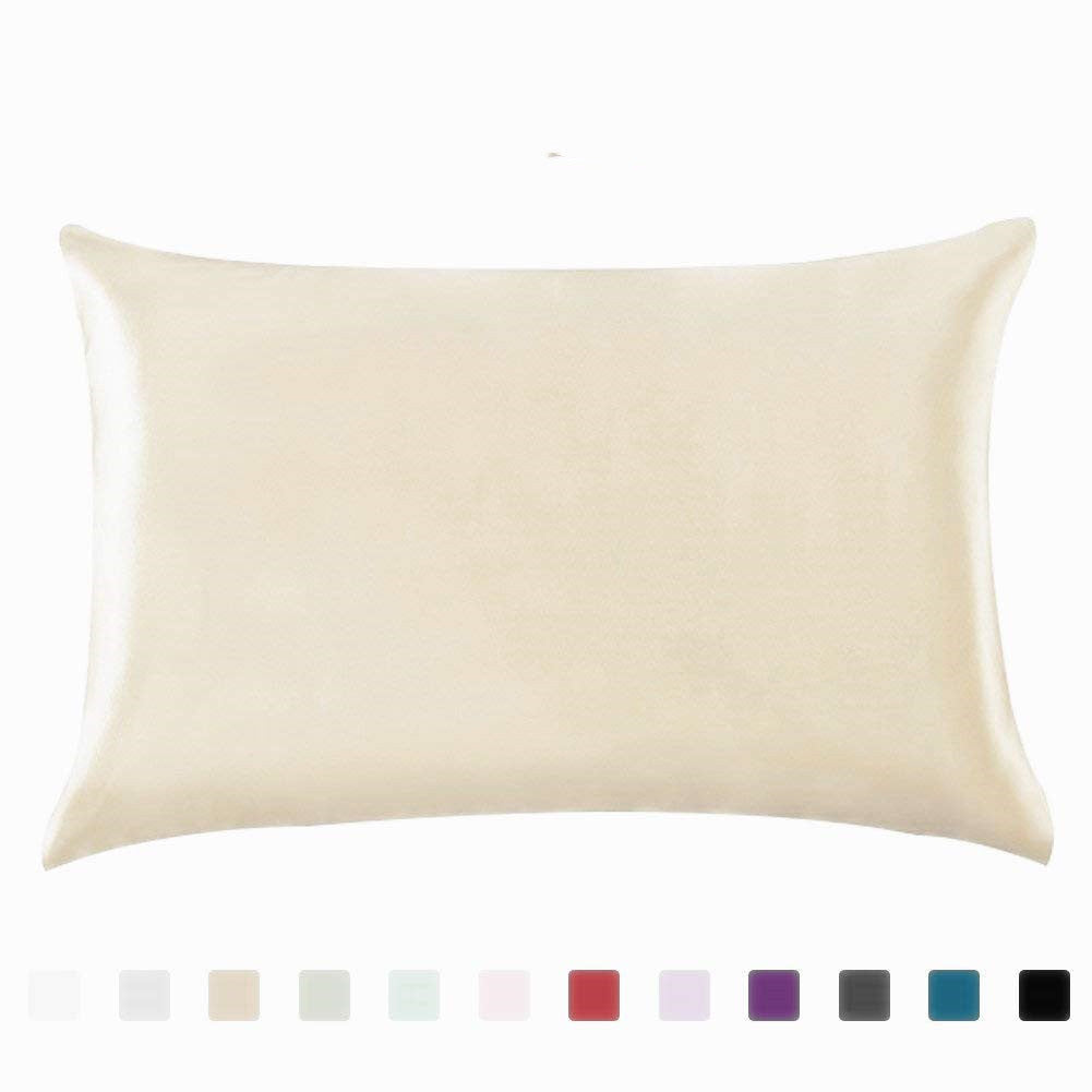 Pillowcase Satin Solid Colour Simulation Silk Single Pillowcase