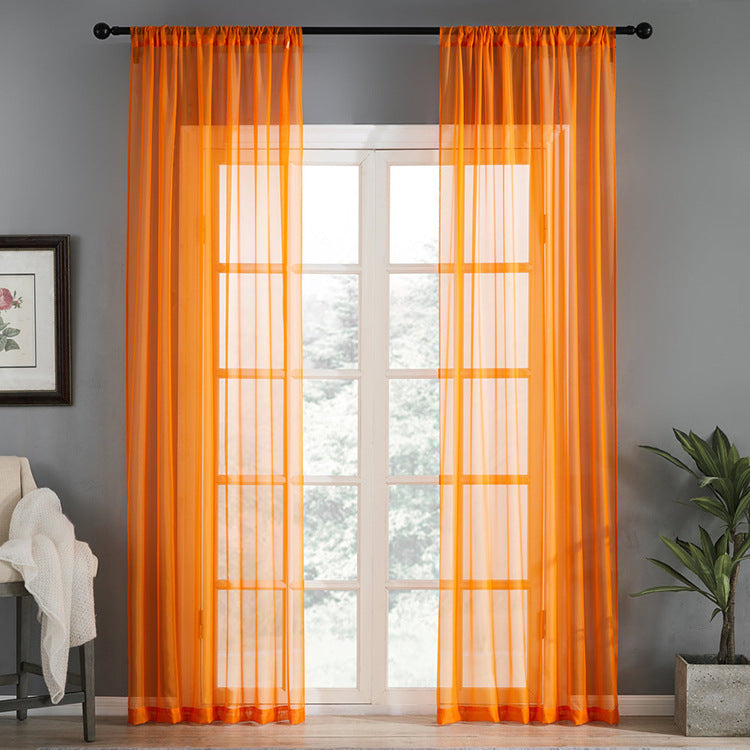 Modern And Simple Pure Color Cotton And Linen Curtains