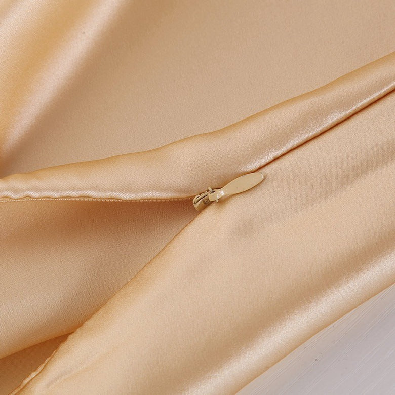 Pillowcase Satin Solid Colour Simulation Silk Single Pillowcase