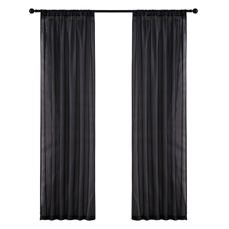 Modern And Simple Pure Color Cotton And Linen Curtains