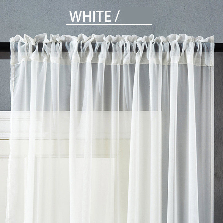 Modern And Simple Pure Color Cotton And Linen Curtains