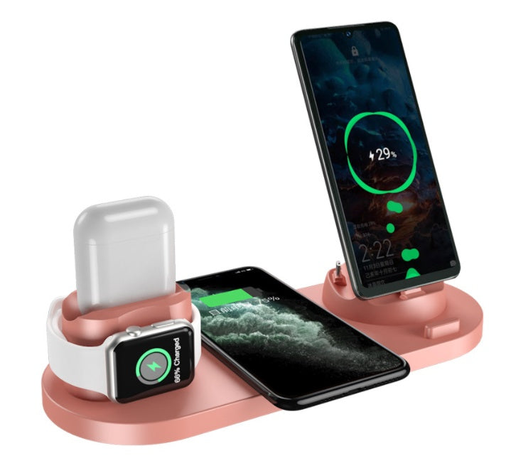 Wireless Charger For iPhone - Fast Charger - 6 In 1 Charging Dock Station