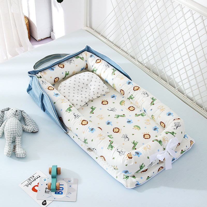 Baby Removable And Washable Crib Portable Travel Bed For Infant Cotton Cradle