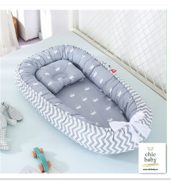 Baby Removable And Washable Crib Portable Travel Bed For Infant Cotton Cradle