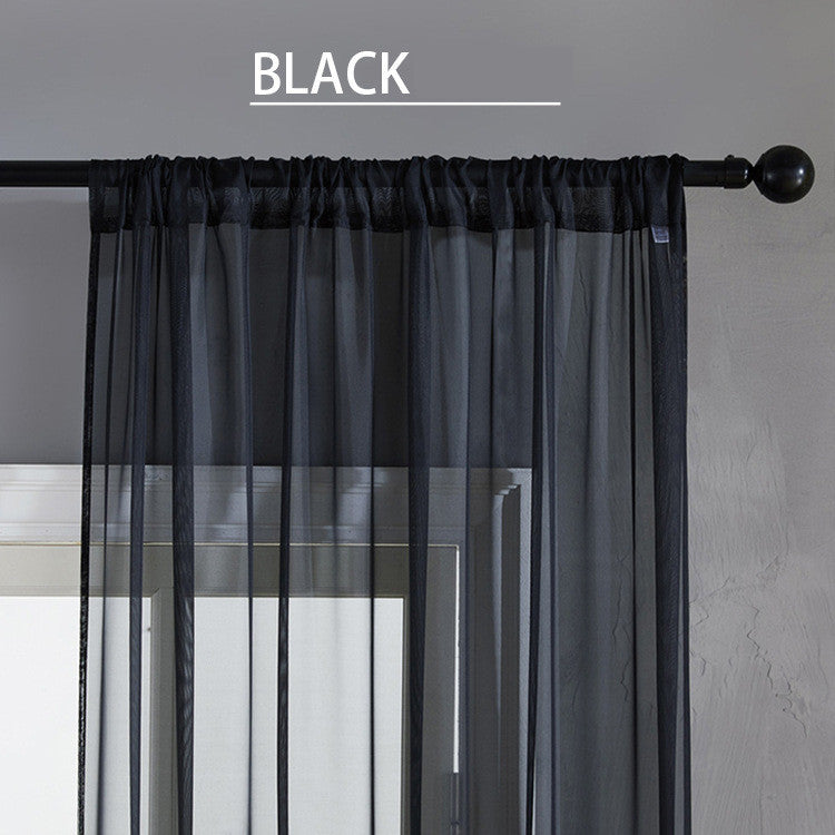 Modern And Simple Pure Color Cotton And Linen Curtains