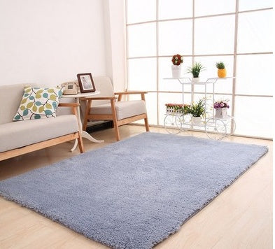 Living Room Rug Area Solid Carpet Fluffy