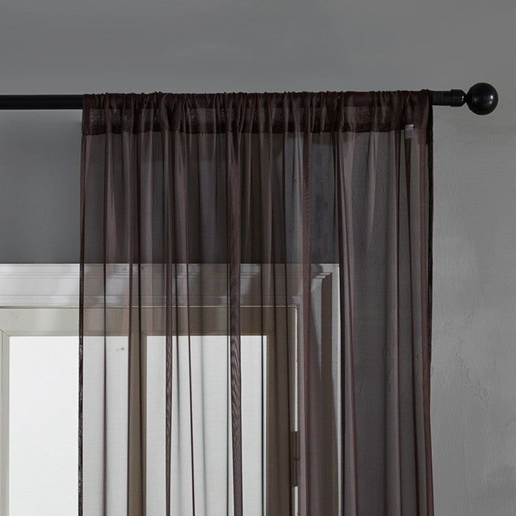 Modern And Simple Pure Color Cotton And Linen Curtains