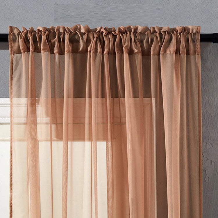 Modern And Simple Pure Color Cotton And Linen Curtains