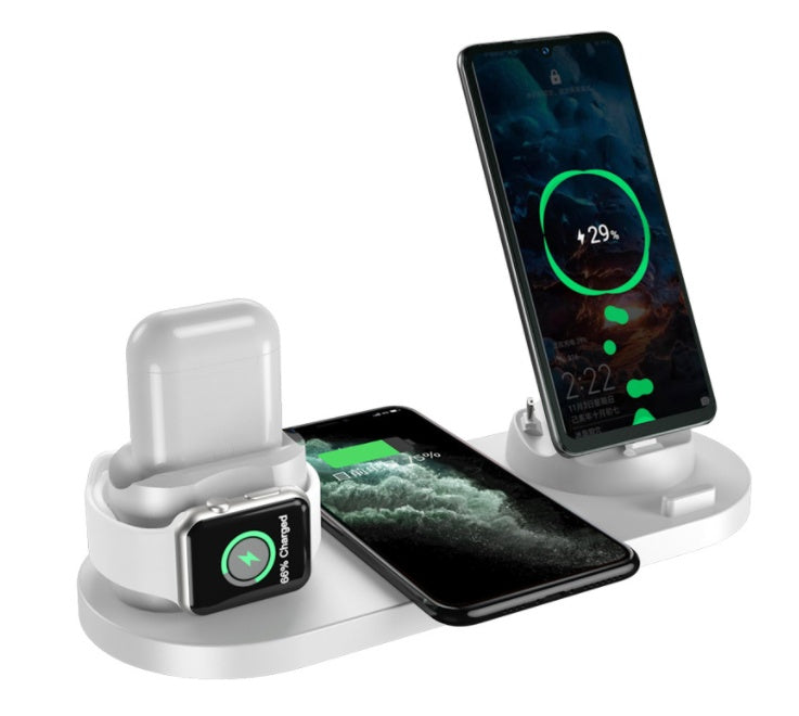 Wireless Charger For iPhone - Fast Charger - 6 In 1 Charging Dock Station