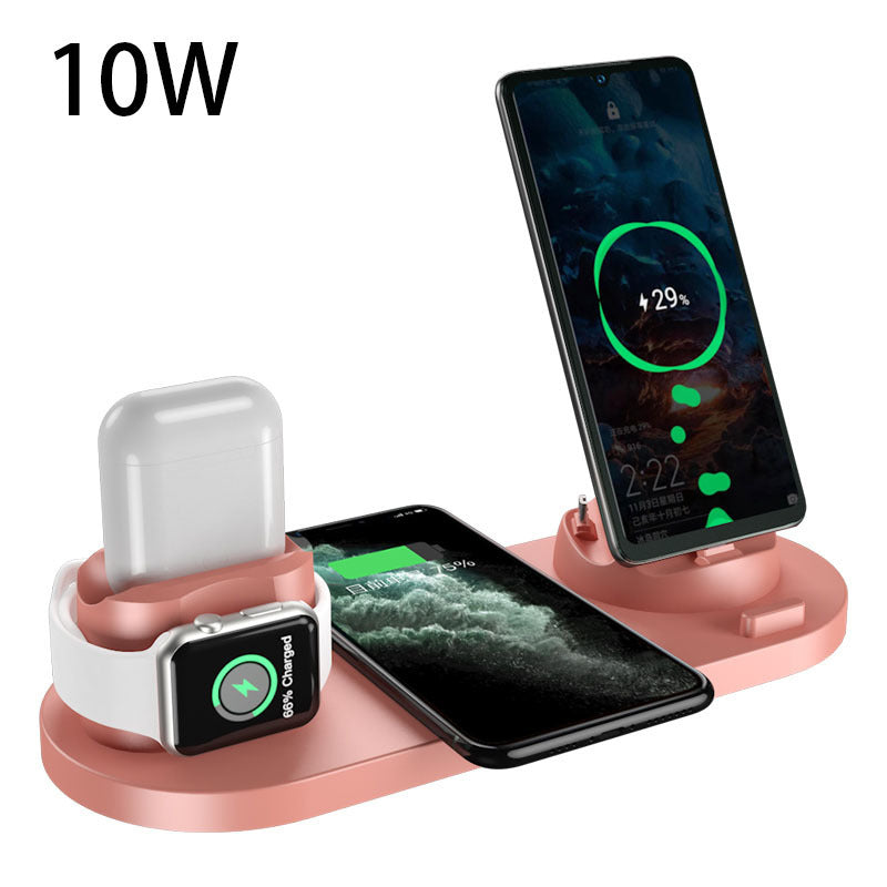 Wireless Charger For iPhone - Fast Charger - 6 In 1 Charging Dock Station