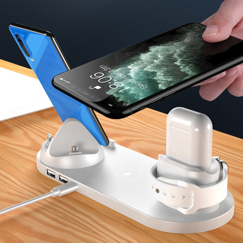 Wireless Charger For iPhone - Fast Charger - 6 In 1 Charging Dock Station