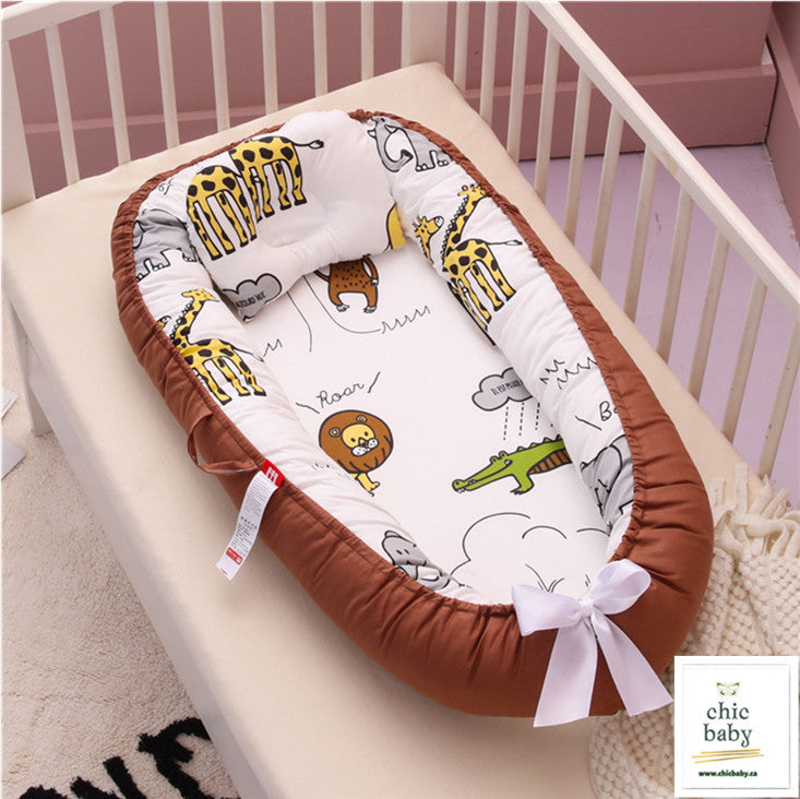 Baby Removable And Washable Crib Portable Travel Bed For Infant Cotton Cradle