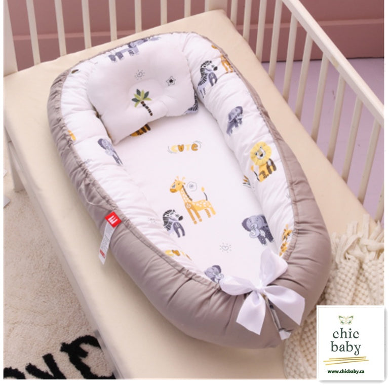 Baby Removable And Washable Crib Portable Travel Bed For Infant Cotton Cradle