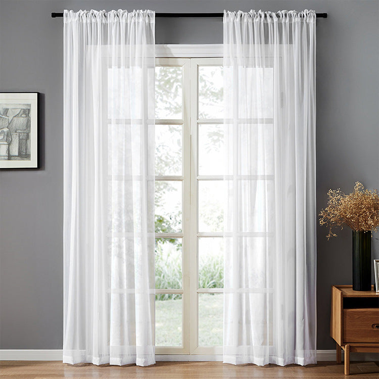 Modern And Simple Pure Color Cotton And Linen Curtains