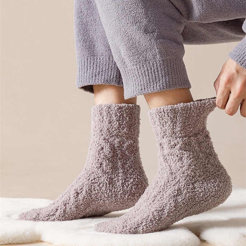 Winter Warm Fuzzy Coral Fleece Socks Thickened