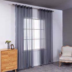 Modern And Simple Pure Color Cotton And Linen Curtains